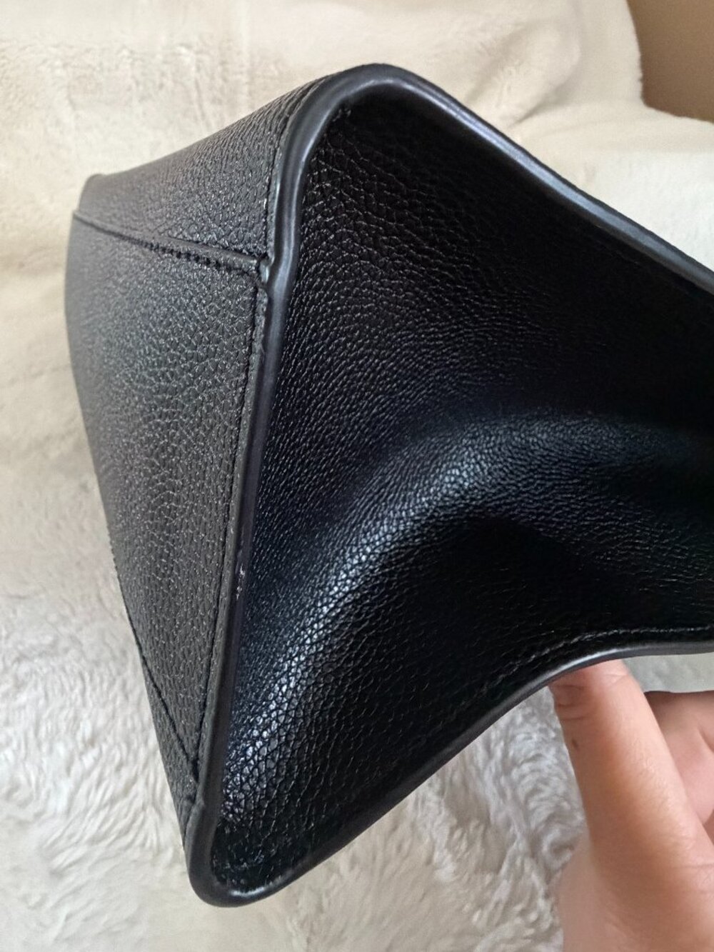 Marc Jacobs The Grind Black Leather Tote Shoulder Bag - Picture 10 of 16